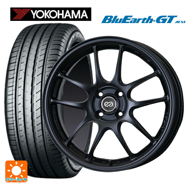 トヨタ ライズ(A200/A210)用 195/60R17 90V ヨコハマ ブルーアースGT AE51 # エンケイ パフォーマンスライン PF01 マットブラック 新品サマータイヤホイール 4本セット|タイヤホイール専門店コニシタイヤ