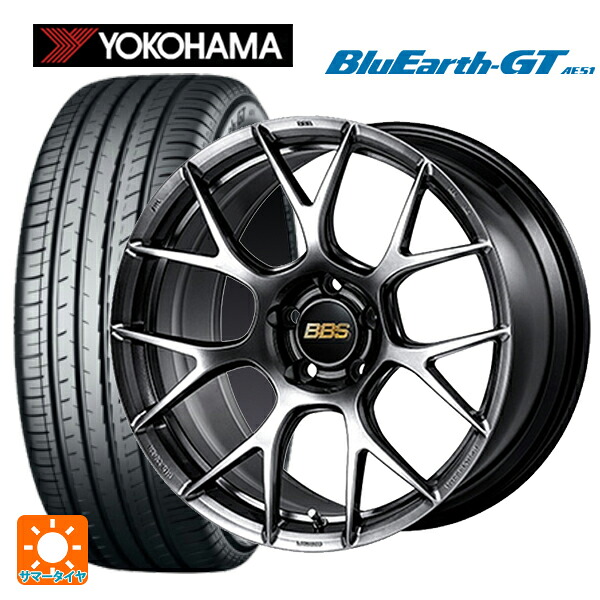 スバル レヴォーグ(VN系)用 225/40R19 93W XL ヨコハマ ブルーアースGT AE51 BBS RE-V7 DB 新品サマータイヤホイール 4本セット