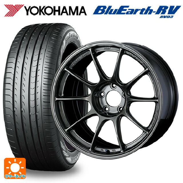 225/50R18 95V ヨコハマ ブルーアース RV03 ウェッズ ウェッズスポーツ TC105X EJ-TITAN 18-8J 国産車用 サマータイヤホイール4本セット|タイヤホイール専門店コニシタイヤ