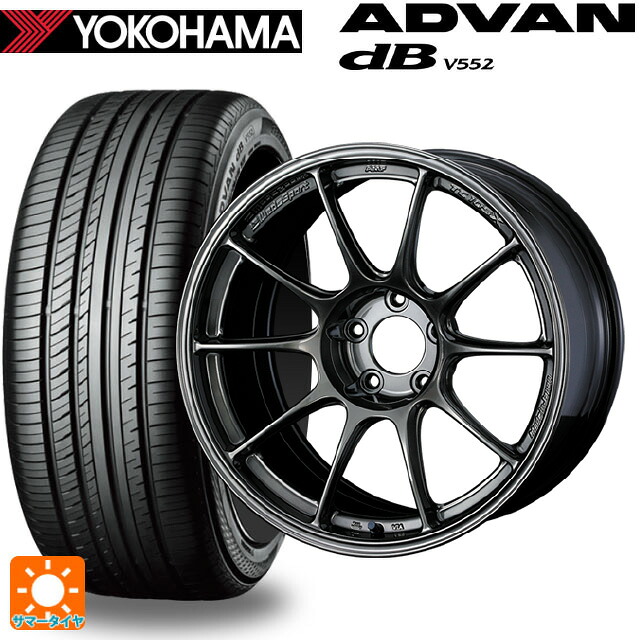 ミツビシ アウトランダー(5LA GNOW)用 235/60R18 107W XL ヨコハマ アドバンデシベル V552 for SUV 正規品 ウェッズ ウェッズスポーツ TC105X EJ-TITAN 新品サマータイヤホイール 4本セット