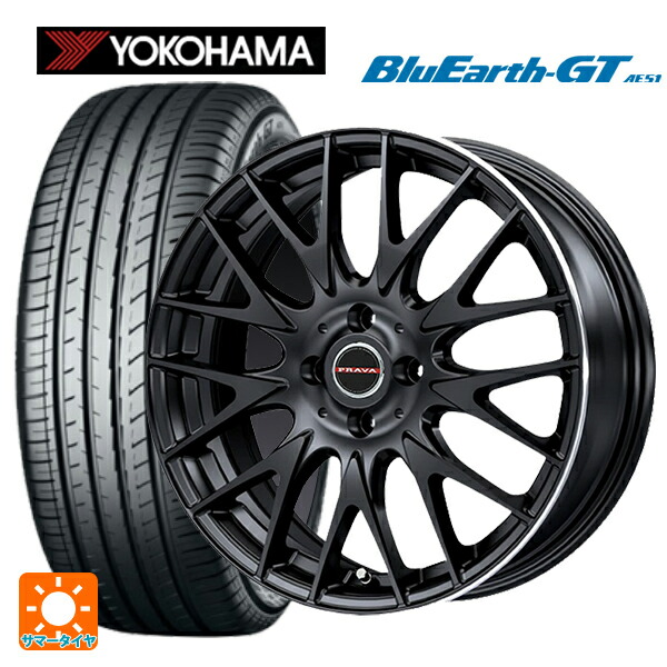 185/60R15 84H ヨコハマ ブルーアースGT AE51 ビックウェイ レイシーン プラバ 9M Jr2 GBK/ﾘﾑP 15-6J 国産車用 サマータイヤホイール4本セット