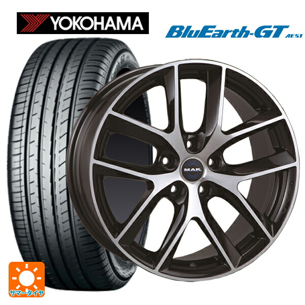 トヨタ GRカローラ(4BA-GZEA14H)用 235/40R18 95W XL ヨコハマ ブルーアースGT AE51 阿部商会 マック ボルテージFF ブラックミラー 新品サマータイヤホイール 4本セット 280,870円