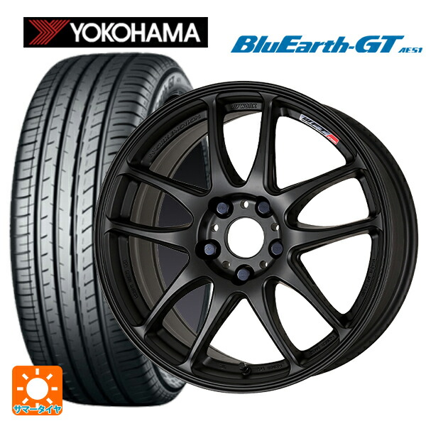 215/45R17 91W XL ヨコハマ ブルーアースGT AE51 ワーク エモーション CR極 MBL 17-7J 国産車用 サマータイヤホイール4本セット