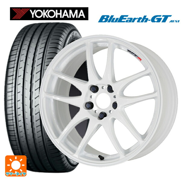 スズキ クロスビー(MND1S系)用 175/60R16 82H ヨコハマ ブルーアースGT AE51 ワーク エモーション CR極 WHT 新品サマータイヤホイール 4本セット