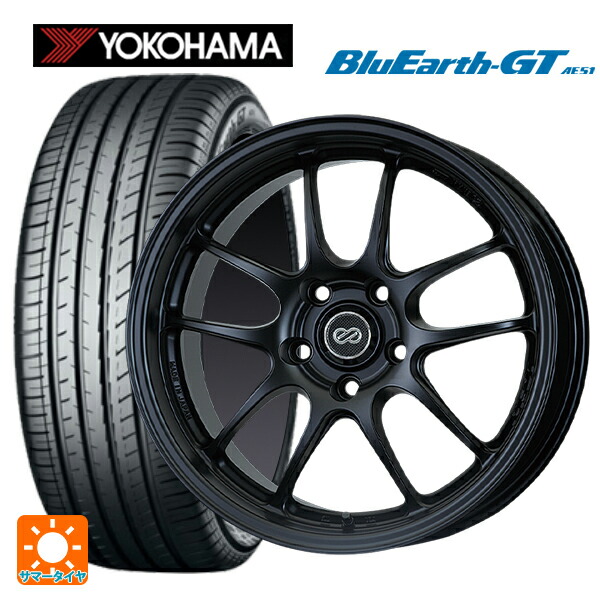 トヨタ ライズハイブリッド(A202)用 195/60R17 90V ヨコハマ ブルーアースGT AE51 # エンケイ パフォーマンスライン PF01 マットブラック 新品サマータイヤホイール 4本セット|タイヤホイール専門店コニシタイヤ