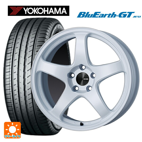 トヨタ GRカローラ(4BA-GZEA14H)用 245/40R18 97W XL ヨコハマ ブルーアースGT AE51 エンケイ パフォーマンスライン PF05 W 新品サマータイヤホイール 4本セット