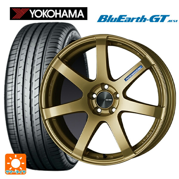 トヨタ GR86(ZN8)用 235/40R18 95W XL ヨコハマ ブルーアースGT AE51 エンケイ パフォーマンスライン PF07 GO 新品サマータイヤホイール 4本セット