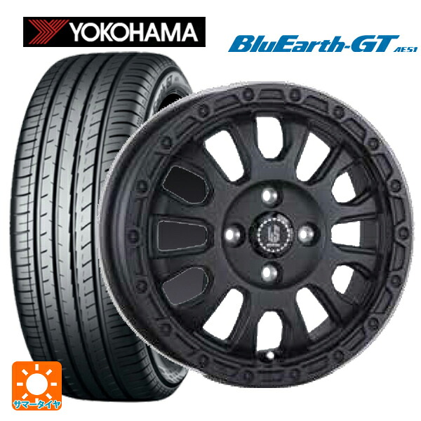 トヨタ アクア(PK16/PK15系)用 195/55R16 87V ヨコハマ ブルーアースGT AE51 阿部商会 ラ･ストラーダ アベンチュラ WB 新品サマータイヤホイール 4本セット