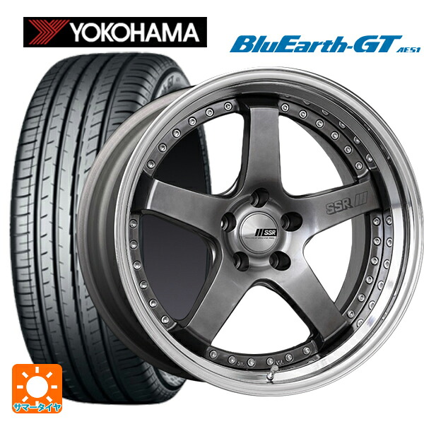 トヨタ プリウス(60系)用 225/45R19 96W XL ヨコハマ ブルーアースGT AE51 タナベ SSR プロフェッサー SP4 チタンシルバー 新品サマータイヤホイール 4本セット