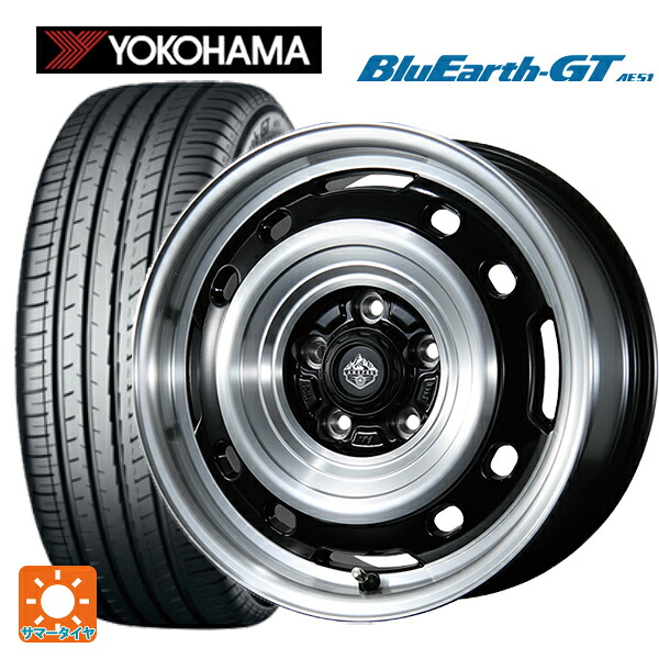 195/55R16 87V ヨコハマ ブルーアースGT AE51 トピー ランドフット XFG # GB/P 16-7J 国産車用 サマータイヤホイール4本セット