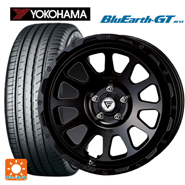 245/40R18 97W XL ヨコハマ ブルーアースGT AE51 エクシズルライン デルタフォース オーバル FF サテンブラック 18-8J 国産車用 サマータイヤホイール4本セット|タイヤホイール専門店コニシタイヤ