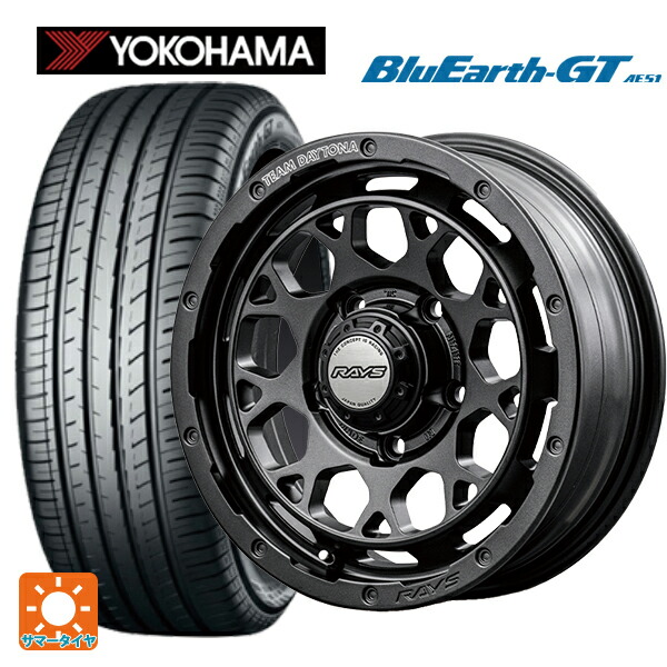 225/55R17 101W XL ヨコハマ ブルーアースGT AE51 レイズ チームデイトナ M9+ スペックm AOJ 17-7J 国産車用 サマータイヤホイール4本セット|タイヤホイール専門店コニシタイヤ