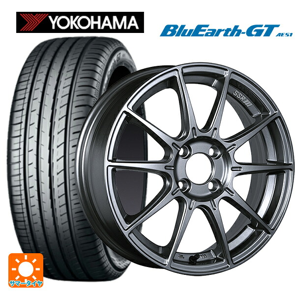 205/55R17 95V XL ヨコハマ ブルーアースGT AE51 タナベ SSR GT X01 ダークシルバー 17-7J 国産車用 サマータイヤホイール4本セット