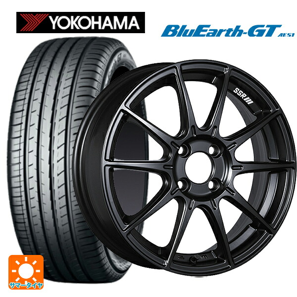 205/55R17 95V XL ヨコハマ ブルーアースGT AE51 タナベ SSR GT X01 フラットブラック 17-7J 国産車用 サマータイヤホイール4本セット