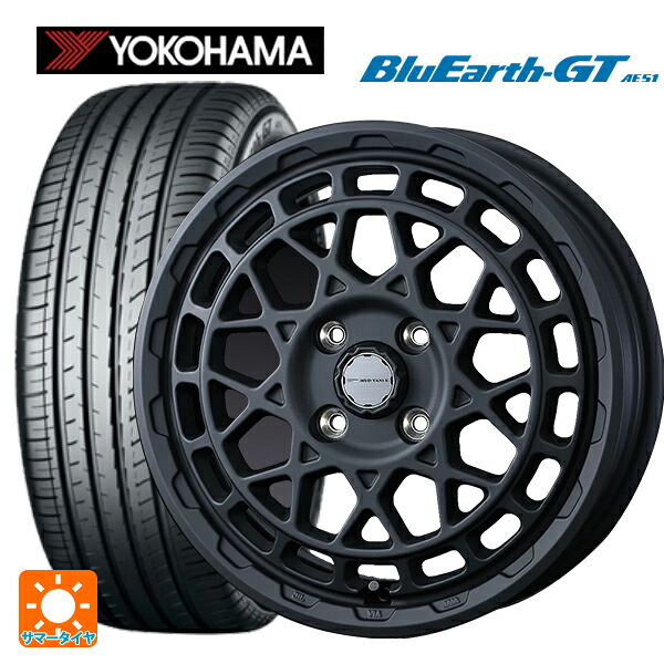 175/65R14 82H ヨコハマ ブルーアースGT AE51 ウェッズ マッドヴァンス X タイプF フルマットブラック 14-5J 国産車用 サマータイヤホイール4本セット 62,607円
