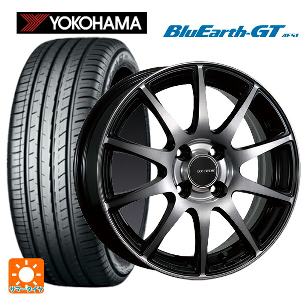 175/60R16 82H ヨコハマ ブルーアースGT AE51 ブリヂストン エコフォルム CRS23 B/NB 16-6J 国産車用 サマータイヤホイール4本セット|タイヤホイール専門店コニシタイヤ