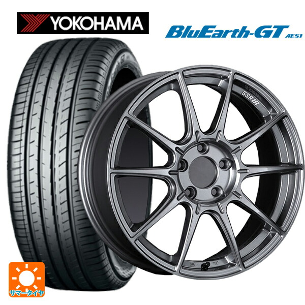 245/40R18 97W XL ヨコハマ ブルーアースGT AE51 タナベ SSR GT X01 ダークシルバー 18-8J 国産車用 サマータイヤホイール4本セット