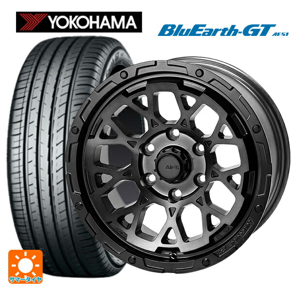205/60R16 92V ヨコハマ ブルーアースGT AE51 4×4エンジニアリング エアーG ロックス ゴーストエディション ゴーストエディション 16-7J 国産車用 サマータイヤホイール4本セット