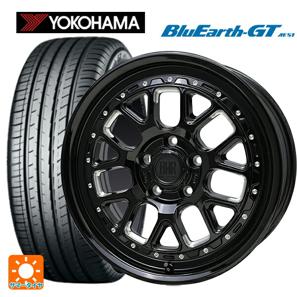 215/50R17 95W XL ヨコハマ ブルーアースGT AE51 ホットスタッフ バークレイハードロック ヒューロン GB/M 17-7J 国産車用 サマータイヤホイール4本セット|タイヤホイール専門店コニシタイヤ