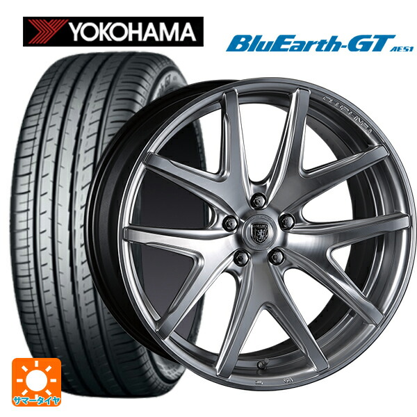 225/40R19 93W XL ヨコハマ ブルーアースGT AE51 クリムソン ヴィエリ FF HS/ポリッシュ 19-8J 国産車用 サマータイヤホイール4本セット