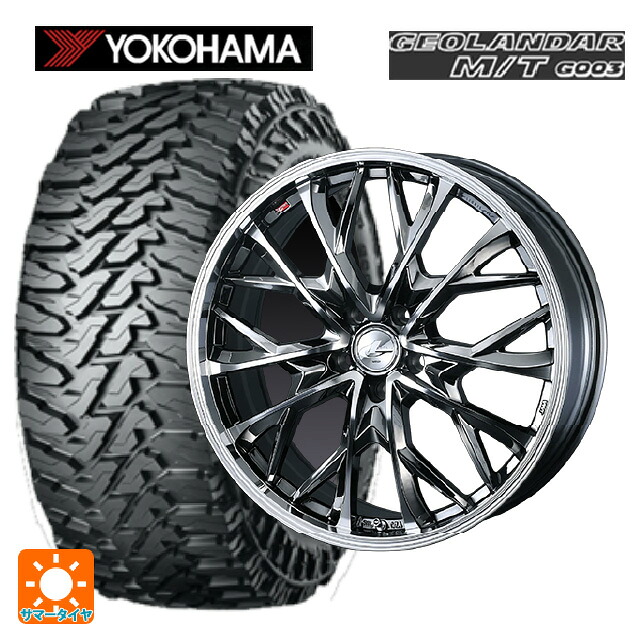トヨタ RAV4(50系)用 225/70R16 103S ヨコハマ ジオランダー M/T G003 正規品 ウェッズ レオニス MV ブラックメタルコートミラーカット 新品サマータイヤホイール 4本セット