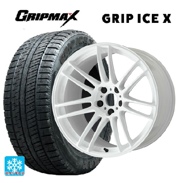 2023年製 215/60R17 96T グリップマックス グリップアイスX ブラックレター # ワーク エモーション ZR7 TW 17-7J 国産車用 スタッドレスタイヤホイール4本セット