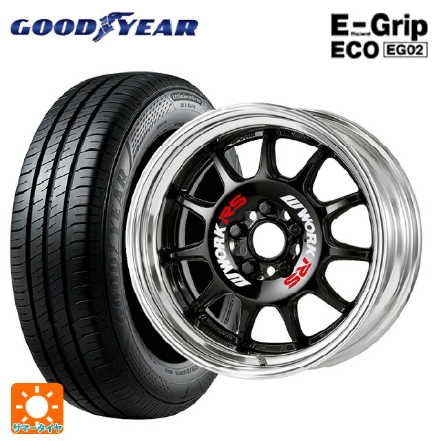 215/50R17 91V グッドイヤー エフィシェントグリップ エコ EG02 ワーク エモーション RS11 BLK 17-7J 国産車用 サマータイヤホイール4本セット