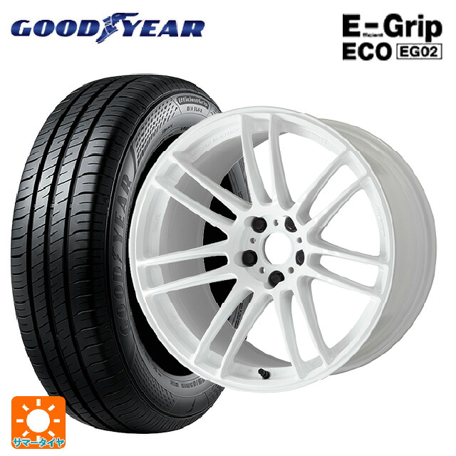スバル レヴォーグ(VN系)用 215/50R17 91V グッドイヤー エフィシェントグリップ エコ EG02 ワーク エモーション ZR7 TW 新品サマータイヤホイール 4本セット