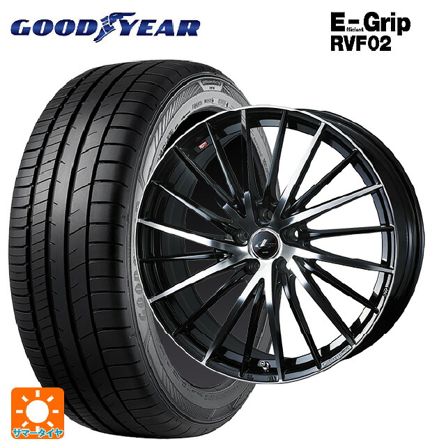 トヨタ アルファード(30系)用 245/40R20 99W XL グッドイヤー エフィシェントグリップ RVF02 ウェッズ レオニス FR パールブラックミラーカット 新品サマータイヤホイール 4本セット