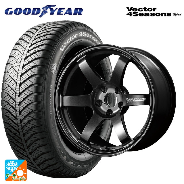 175/65R15 84H グッドイヤー ベクターフォーシーズンズ ハイブリッド レイズ ボルクレーシング TE37サーガ S-プラス MM 15-7J 国産車用 オールシーズンタイヤホイール4本セット|タイヤホイール専門店コニシタイヤ