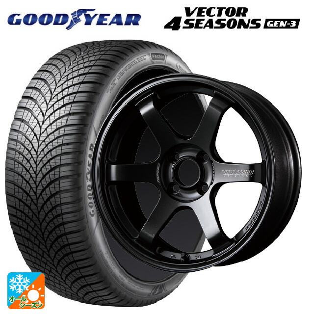 185/65R15 92V XL グッドイヤー ベクター4シーズンズ ジェン3 レイズ ボルクレーシング TE37ソニック MM 15-5.5J 国産車用 オールシーズンタイヤホイール4本セット