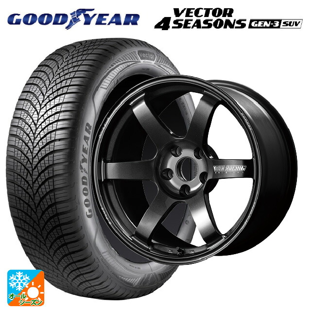 マツダ CX-5(KM系)用 2024年製 225/65R17 106V XL グッドイヤー ベクター4シーズンズ ジェン3 SUV # レイズ ボルクレーシング TE37サーガ S-プラス MM 新品オールシーズンタイヤホイール 4本セット｜タイヤホイール専門店コニシタイヤ