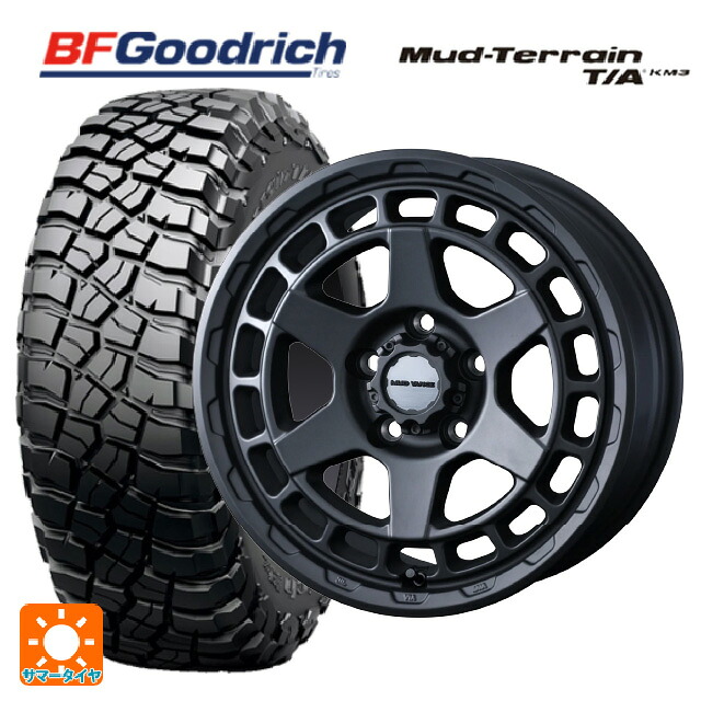 ジープ ラングラー(JL系)用 265/70R17 121/118Q BFグッドリッチ マッドテレーン TA KM3 ブラックレター 正規品 ウェッズ マッドヴァンス X タイプS フルマットブラック 新品サマータイヤホイール 4本セット｜タイヤホイール専門店コニシタイヤ