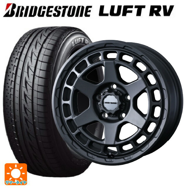 215/50R17 95V XL ブリヂストン ルフトRV(日本製) 正規品 # ウェッズ マッドヴァンス X タイプS # フルマットブラック 17-7J 国産車用 サマータイヤホイール4本セット