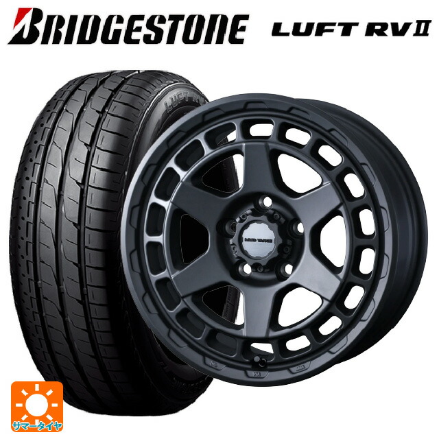 215/60R16 95H ブリヂストン ルフトRV2(日本製) 正規品 # ウェッズ マッドヴァンス X タイプS フルマットブラック 16-7J 国産車用 サマータイヤホイール4本セット