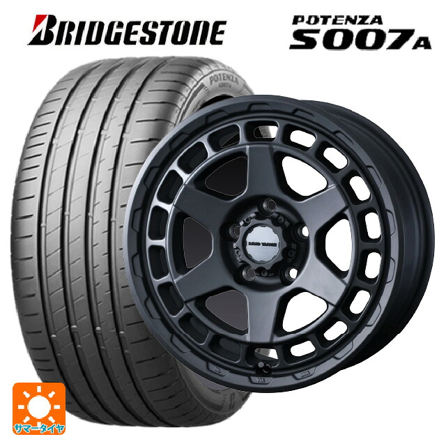 215/50R17 91W ブリヂストン ポテンザ S007A 正規品 ウェッズ マッドヴァンス X タイプS # フルマットブラック 17-7J 国産車用 サマータイヤホイール4本セット