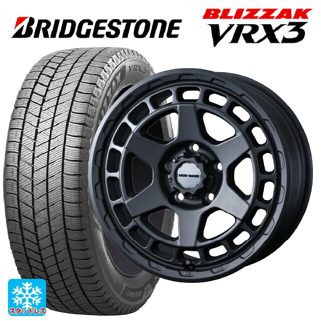 ミツビシ デリカD:5(3DA系)用 215/70R16 100Q ブリヂストン ブリザック VRX3 正規品 ウェッズ マッドヴァンス X タイプS フルマットブラック 新品スタッドレスタイヤホイール 4本セット