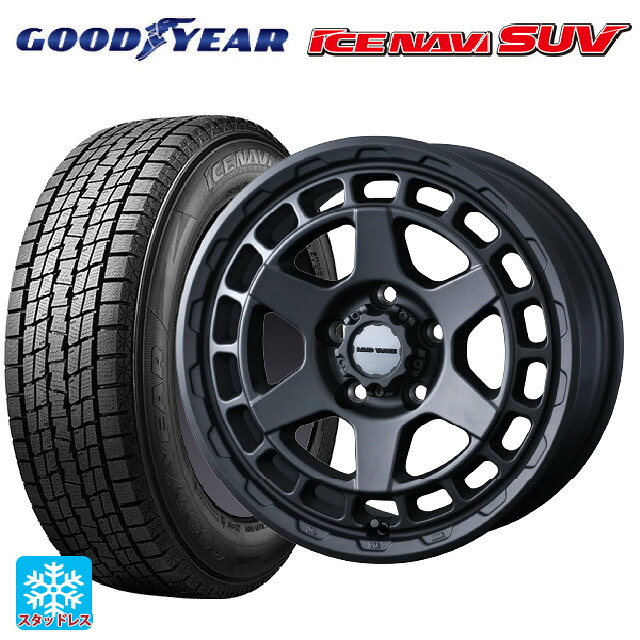 トヨタ RAV4(50系)用 225/65R17 102Q グッドイヤー アイスナビ SUV # ウェッズ マッドヴァンス X タイプS # フルマットブラック 新品スタッドレスタイヤホイール 4本セット