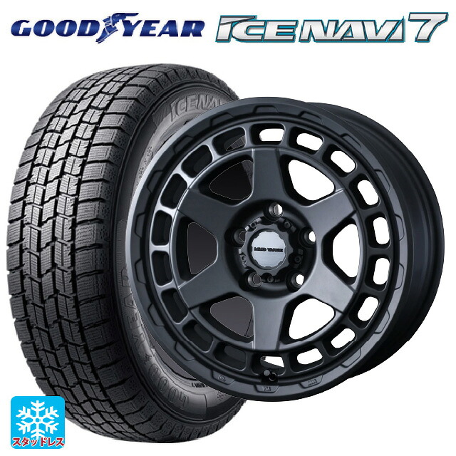 在庫有 215/55R17 94Q グッドイヤー アイスナビ7(数量限定) # ウェッズ マッドヴァンス X タイプS # フルマットブラック 17-7J 国産車用 スタッドレスタイヤホイール4本セット|タイヤホイール専門店コニシタイヤ
