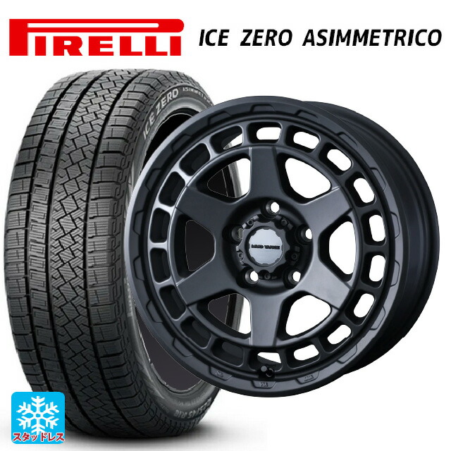 トヨタ アルファード(30系)用 225/60R17 99H ピレリ アイスゼロ アシンメトリコ 正規品 # ウェッズ マッドヴァンス X タイプS # フルマットブラック 新品スタッドレスタイヤホイール 4本セット|タイヤホイール専門店コニシタイヤ