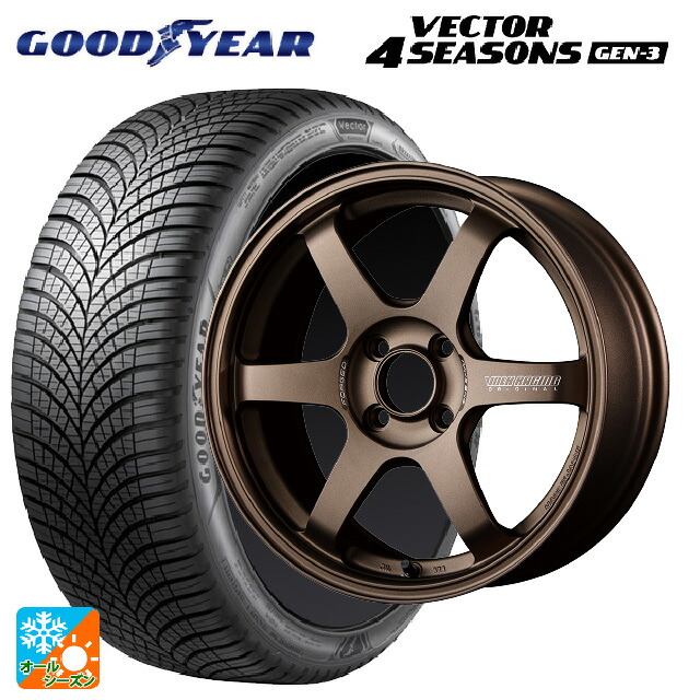 185/60R15 88V XL グッドイヤー ベクター4シーズンズ ジェン3 レイズ ボルクレーシング TE37ソニック BR 15-5.5J 国産車用 オールシーズンタイヤホイール4本セット｜タイヤホイール専門店コニシタイヤ