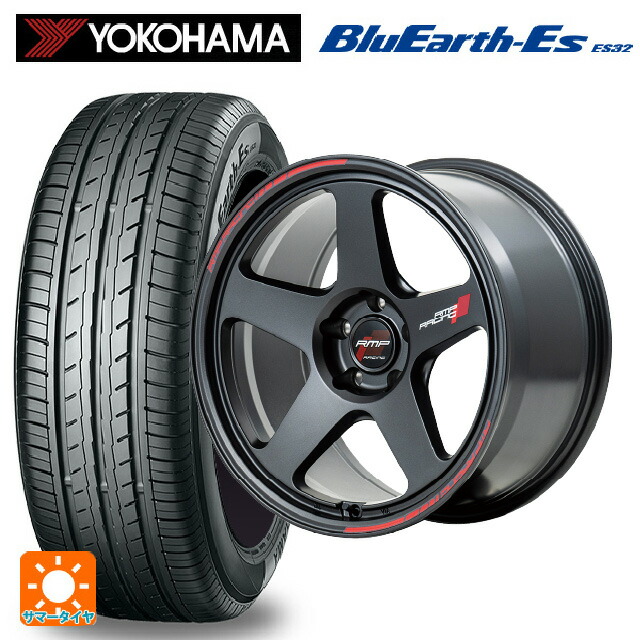 225/50R18 95V ヨコハマ ブルーアースEs ES32 # エムアイディー MIDレーシング TR50 ターマックブラック 18-7.5J 国産車用 サマータイヤホイール4本セット｜タイヤホイール専門店コニシタイヤ