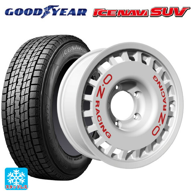 スズキ ジムニー(64系)用 2025年製 215/70R16 100Q グッドイヤー アイスナビ SUV オーゼット レーシング ラリーレーシング 4×4 Race White 新品スタッドレスタイヤホイール 5本セット