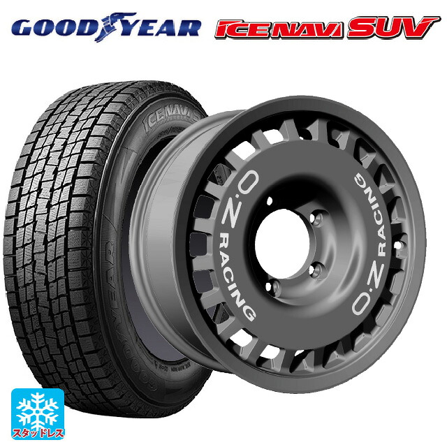 スズキ ジムニー(64系)用 2025年製 215/70R16 100Q グッドイヤー アイスナビ SUV オーゼット レーシング ラリーレーシング 4×4 ダークグラファイト 新品スタッドレスタイヤホイール 5本セット