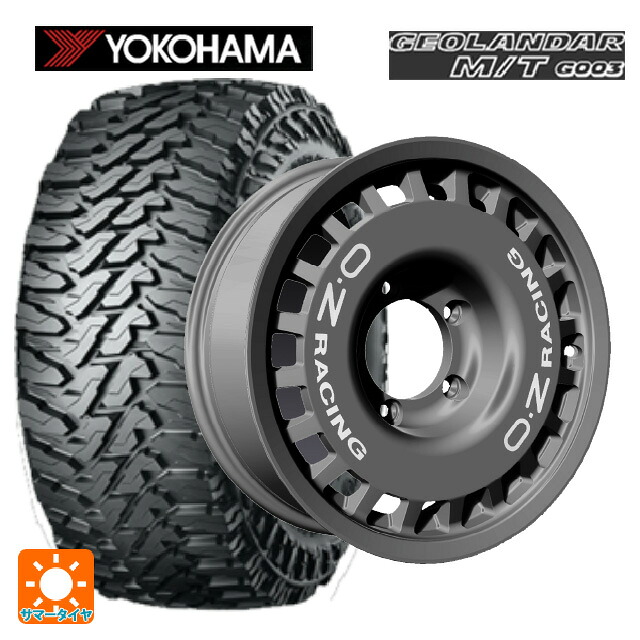 スズキ ジムニーノマド(JC74W)用 225/75R16 103/100Q ヨコハマ ジオランダー M/T G003 正規品 オーゼット レーシング ラリーレーシング 4×4 ダークグラファイト 新品サマータイヤホイール 4本セット