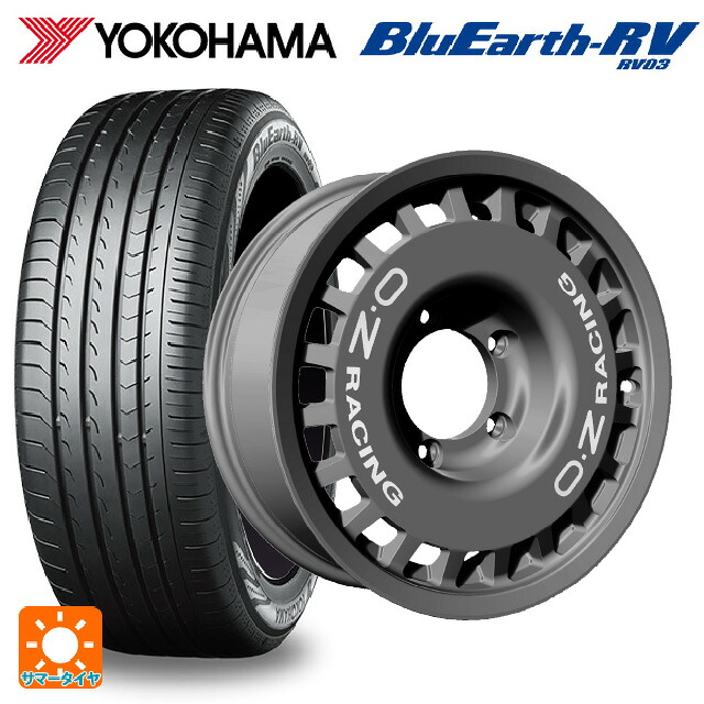 215/65R16 98H ヨコハマ ブルーアース RV03 # オーゼット レーシング ラリーレーシング 4×4 ダークグラファイト 16-6J 国産車用 サマータイヤホイール4本セット