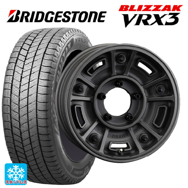 スズキ ジムニーシエラ(74系)用 215/70R16 100Q ブリヂストン ブリザック VRX3 正規品 クリムソン ディーン BJ メキシカン ショットチャコールブラック 新品スタッドレスタイヤホイール 5本セット