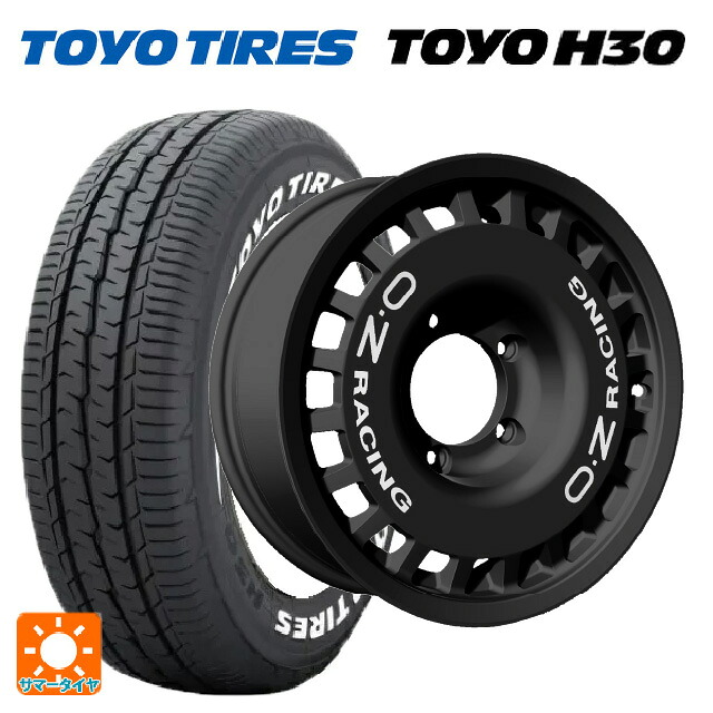 215/65R16 109/107R トーヨー H30 ホワイトレター オーゼット レーシング ラリーレーシング 4×4 Matt Black 16-5.5J 国産車用 サマータイヤホイール4本セット