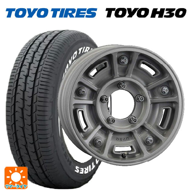 215/65R16 109/107R トーヨー H30 ホワイトレター クリムソン ディーン BJ メキシカン ショットクリア 16-6J 国産車用 サマータイヤホイール4本セット
