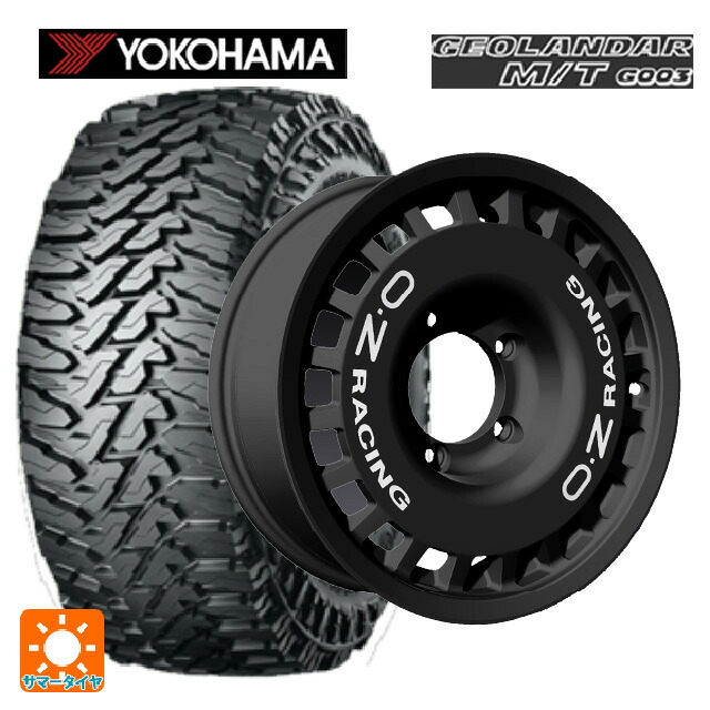 スズキ ジムニーノマド(JC74W)用 225/75R16 103/100Q ヨコハマ ジオランダー M/T G003 正規品 オーゼット レーシング ラリーレーシング 4×4 Matt Black 新品サマータイヤホイール 4本セット